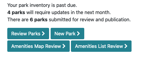 Dashboard buttons for park and amenity editing